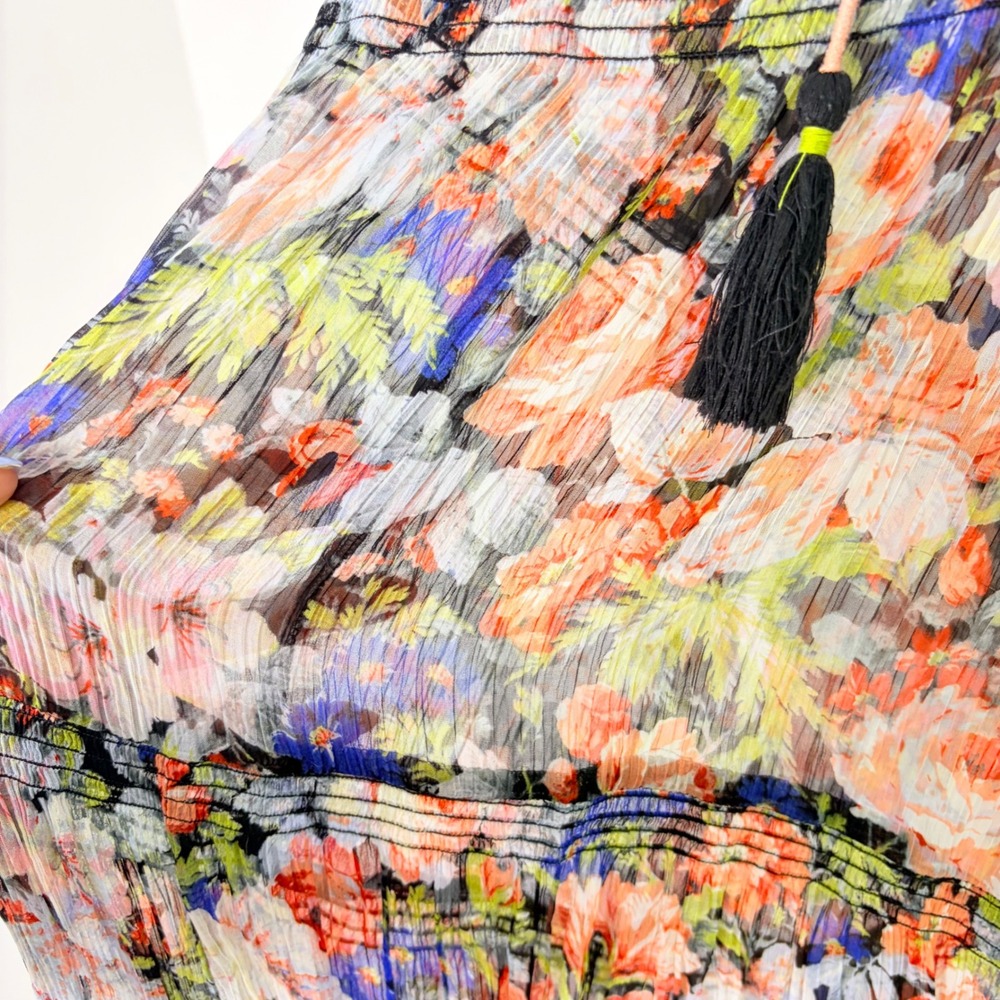 Anthropologie The Marais Printed Chiffon Maxi Dress Floral XL OB1371223 - Picture 6 of 9